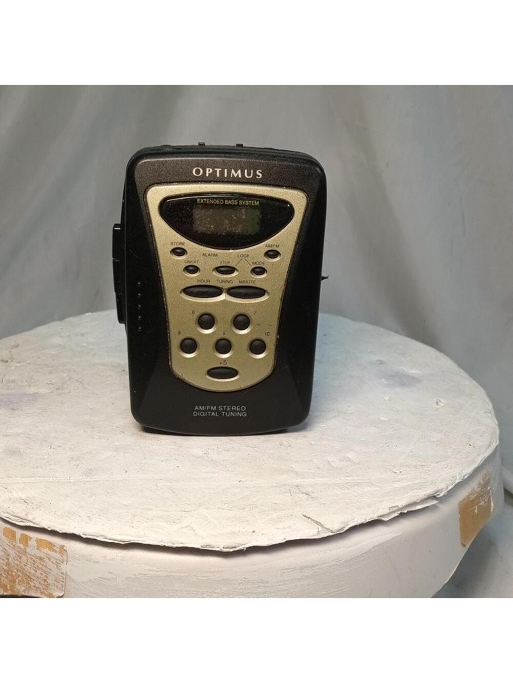 Portable Radio AM FM Cassette Optimus SCP-98 Stereo Digital Tuner Fully Tested